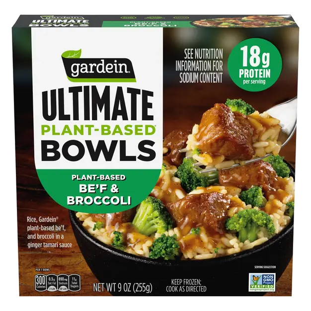 Ultimate Plant-Based Bowls Be'f & Broccoli 18g Protein Frozen Meal