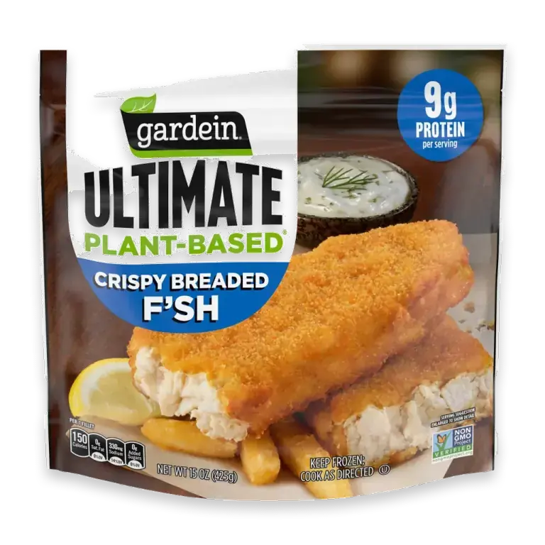 Ultimate Plant-Based Crispy Breaded F'sh Filets, Frozen Fish Alternative