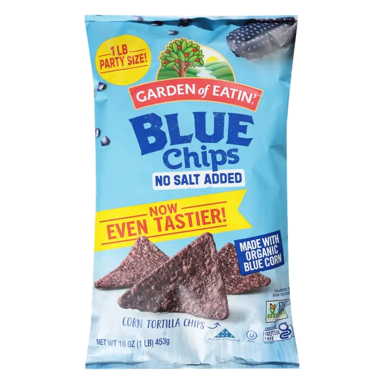 Blue No Salt Added Corn Tortilla Chips