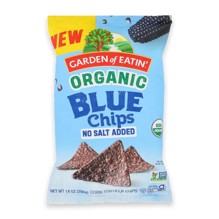 Organic Tortilla Blue Corn Non-Salted Chips