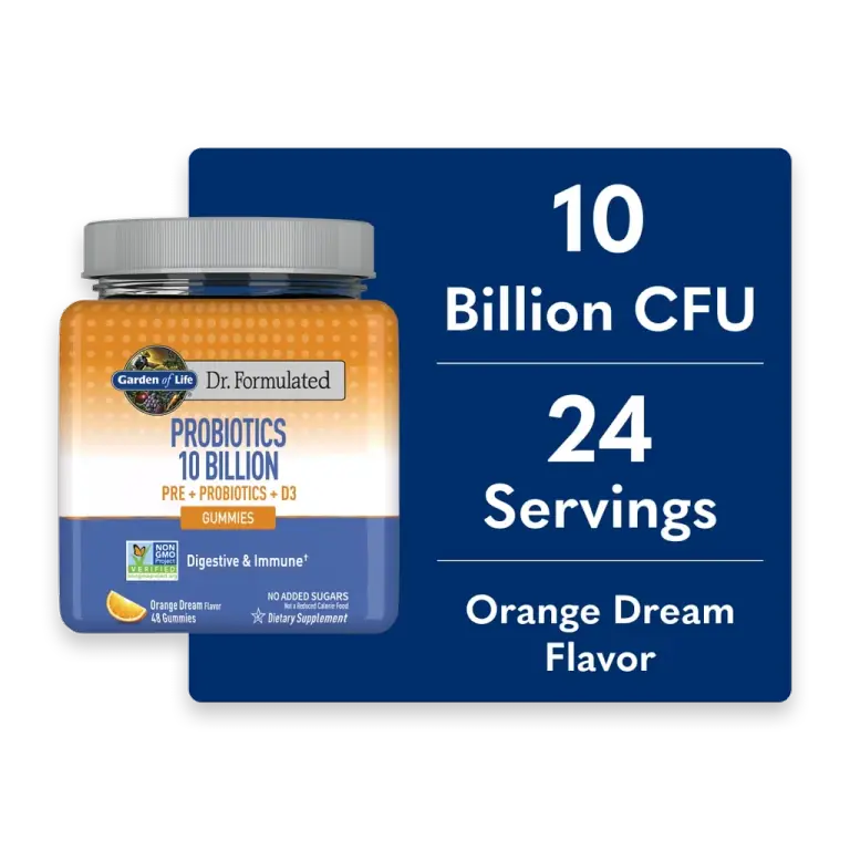 Dr. Formulated Probiotics, Prebiotics, Vitamin D3, Orange Dream Gummies
