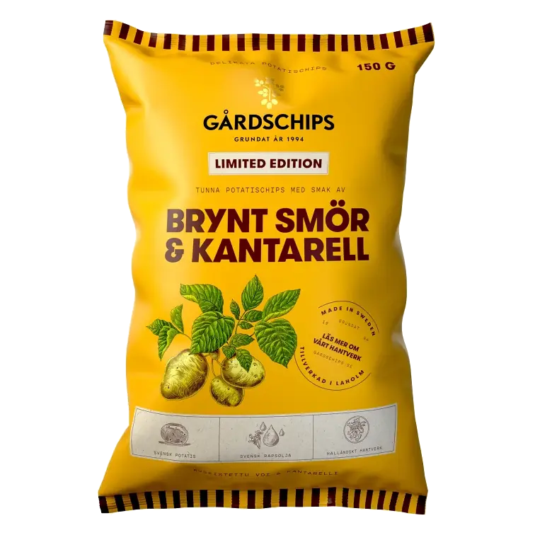 Chips Brynt smör & Kantarell 150g