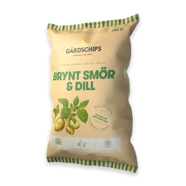 Potatischips Brynt Smör & Dill 150g