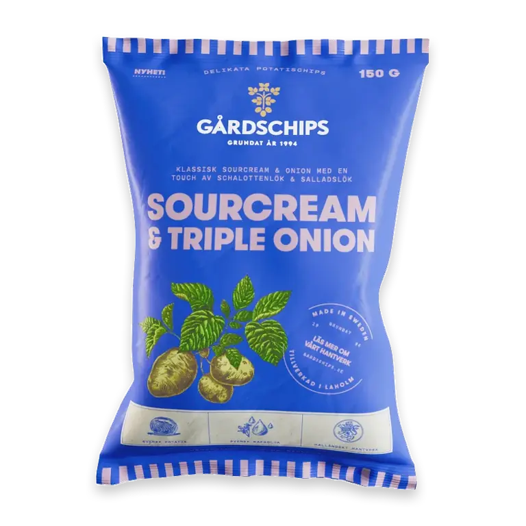 Sourcream & triple onion 150g