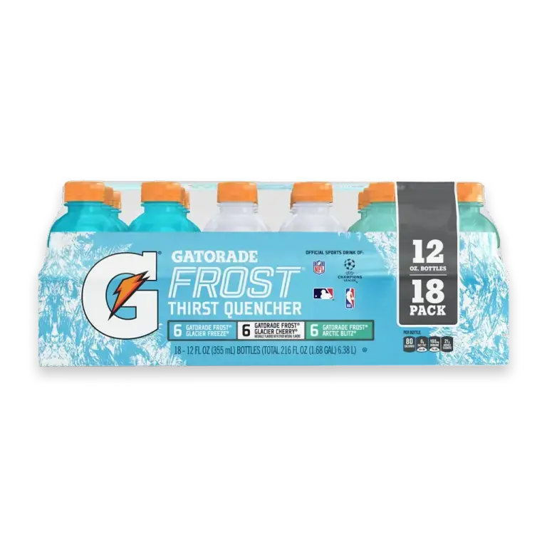 Frost Blue White Teal Sports Drink Variety Pack Bottles