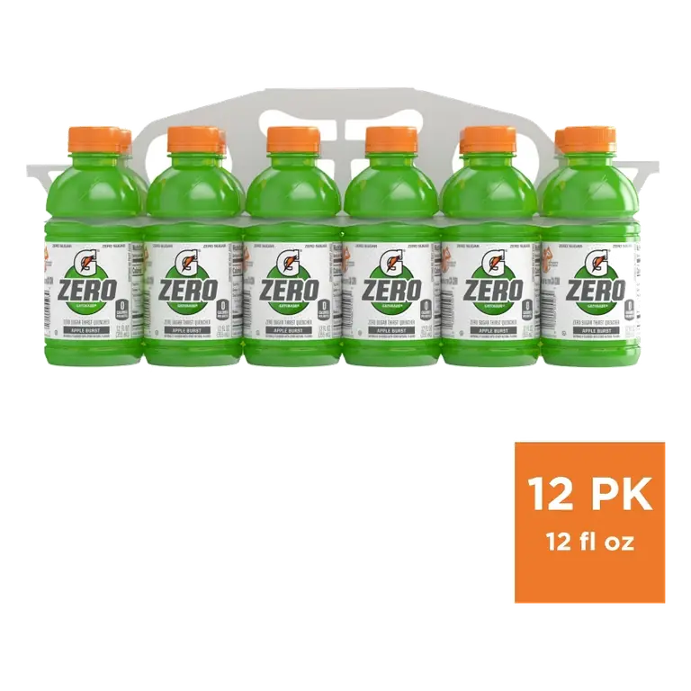 Gatorade G Zero Apple Burst Sports Drink, 12pk/12 fl oz Bottles: Non-Caffeinated