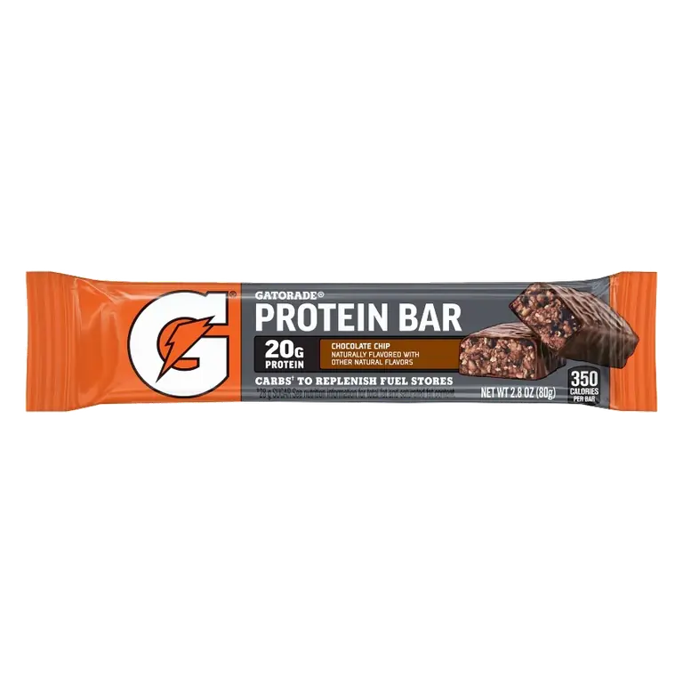 Gatorade Chocolate Chip Protein Bar with 20g Protein, 2.8 oz: Muscle Growth, Sports Performance