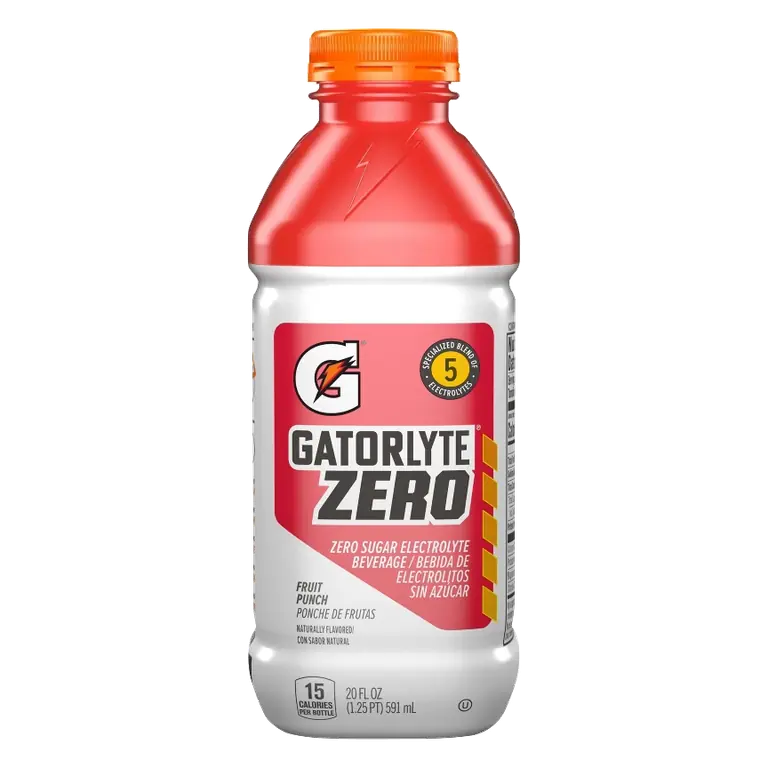Gatorade Gatorlyte Zero Fruit Punch Sports Drink, 20 fl oz Bottle: Non-Caffeinated