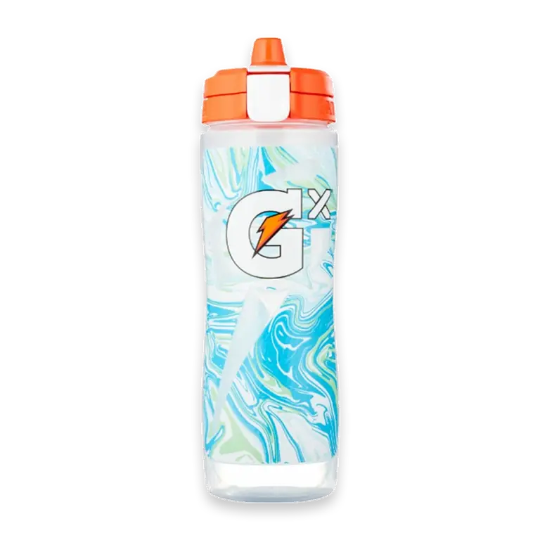 Gx White Marble Water Bottle