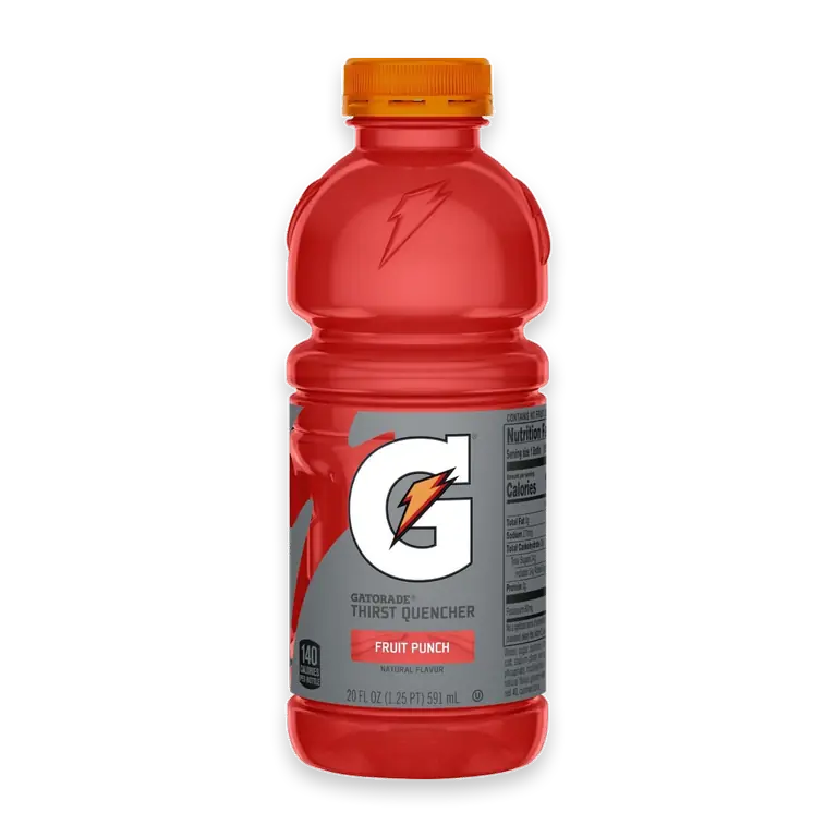 Red Fruit Punch Sports Drink Bottle