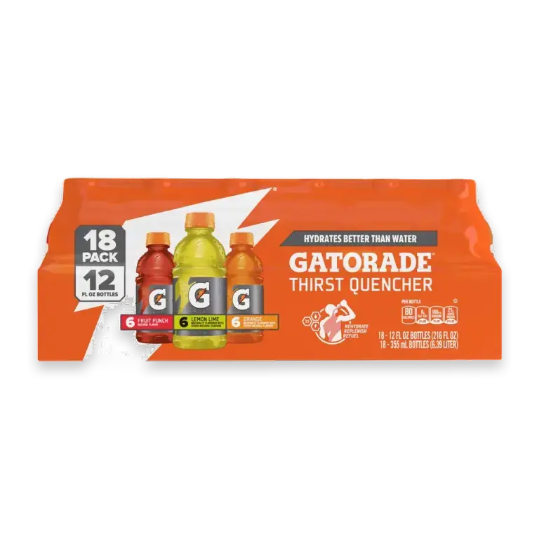 Red Yellow Orange Sports Drink Variety Pack Bottles