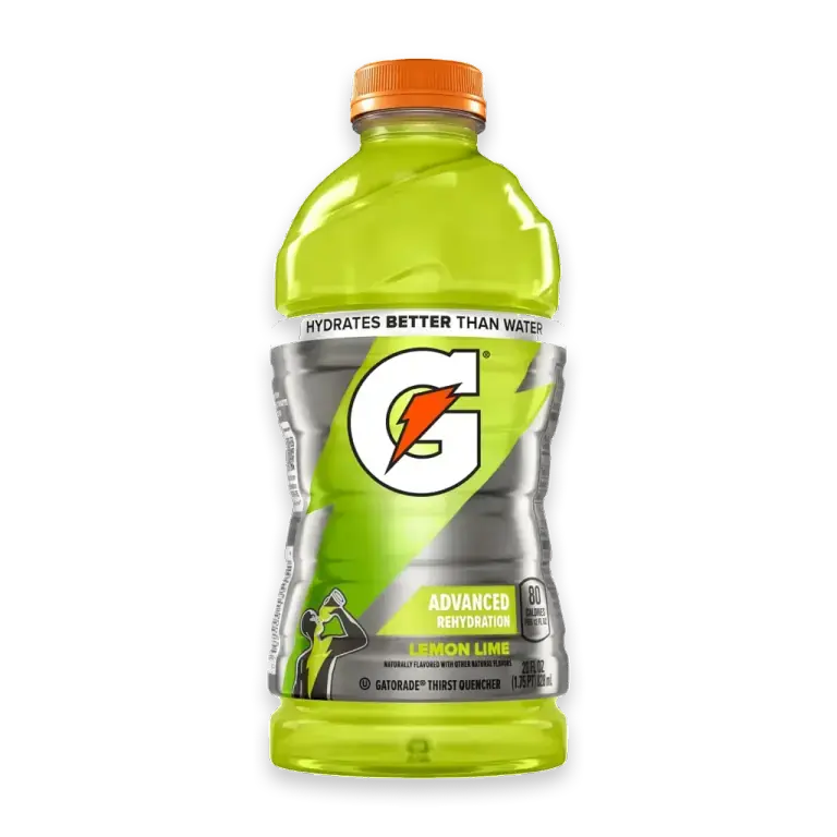 Yellow Lemon Lime Sports Drink Bottle