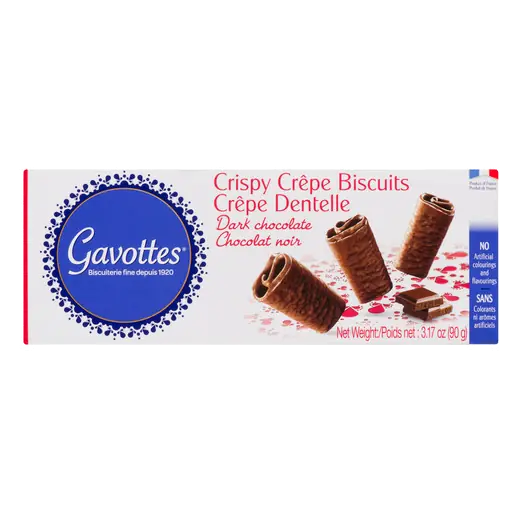 Biscuits Crispy Crepe Dark Chocolate 90 g