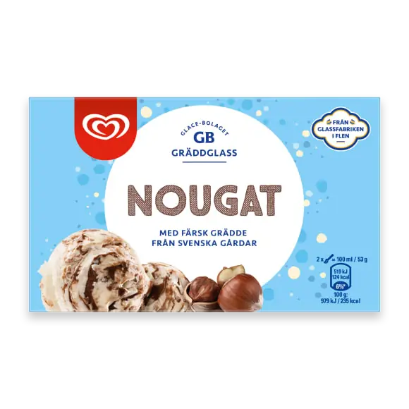 Nougat Gräddglass