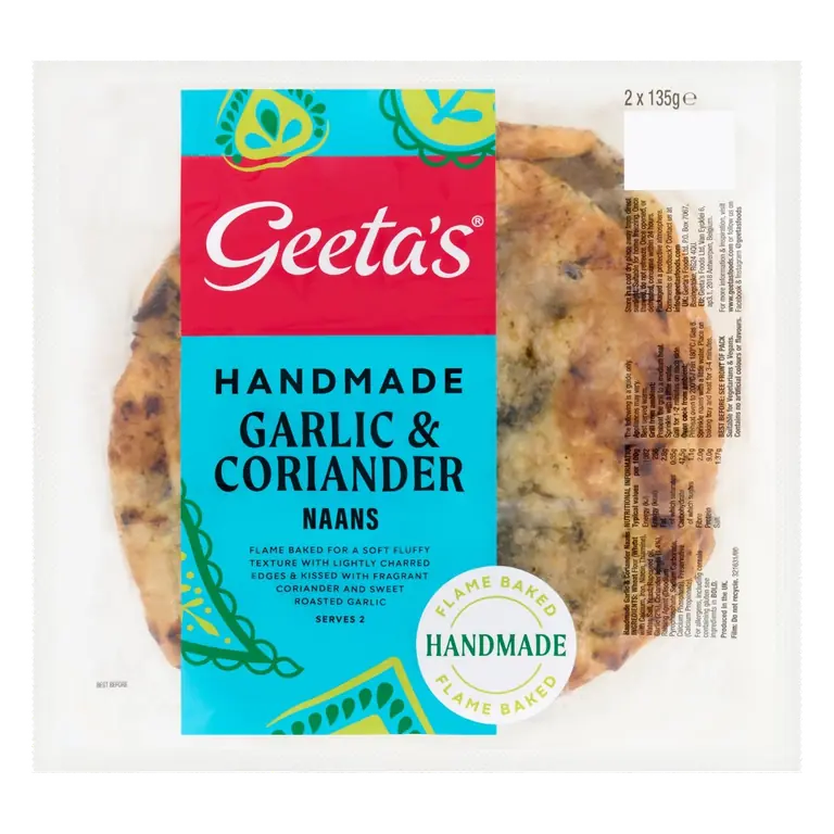 Garlic & Corriander Naan Bread 270G