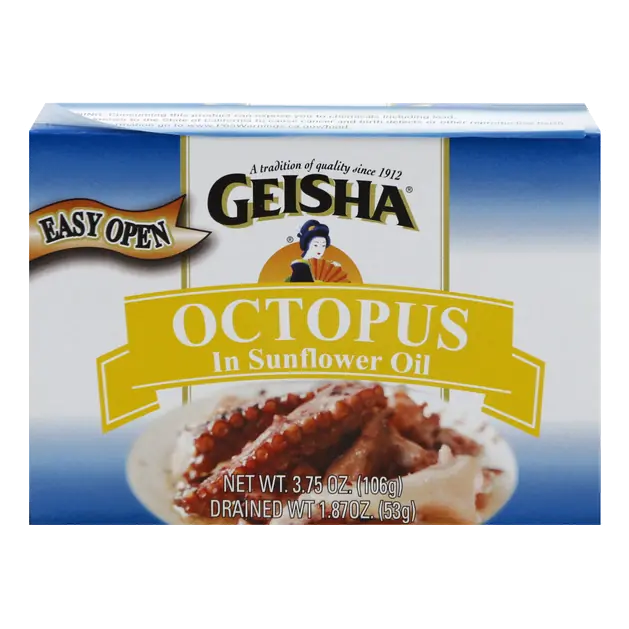 Geisha Octopus in Sunflower Oil