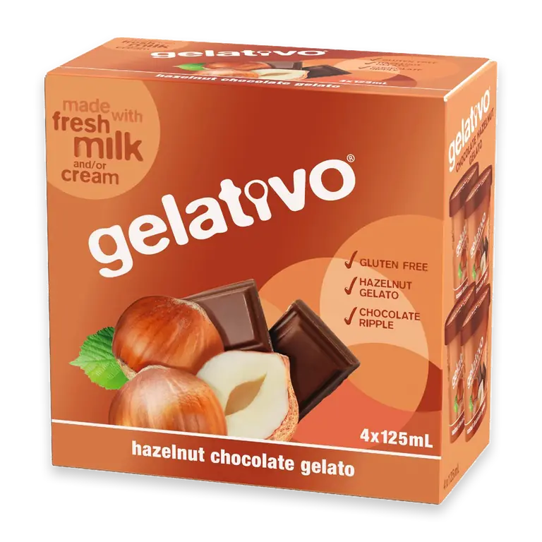 Hazelnut Chocolate Gelato Cups