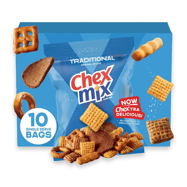 Chex Mix Traditional Original Recipe Snack Mix Single Serve Snack Bags Multipack