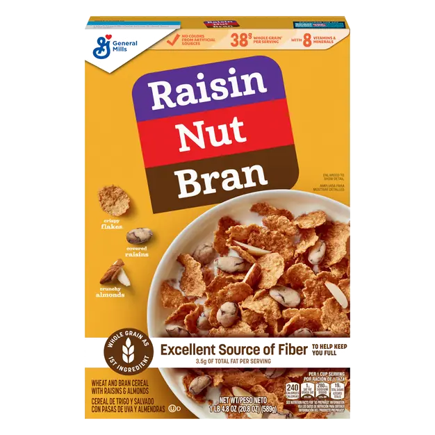 Raisin Nut Bran Fiber Whole Grain Cereal