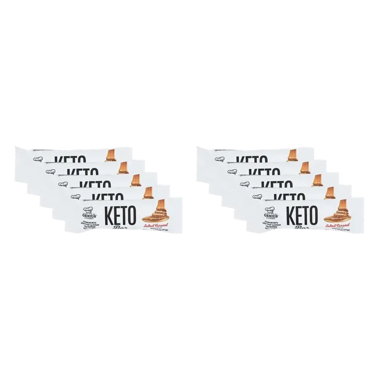 Genius Gourmet Keto Bars Bar Salted Caramel - Case of 10 - 1.09 ounce