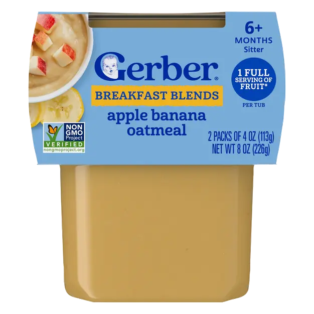 2nd Baby Food Apple Banana with Oatmeal Cereal - 2 ct