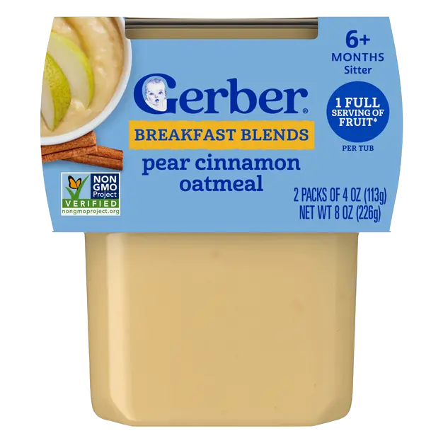 2nd Baby Food Pear Cinnamon with Oatmeal Cereal - 2 ct