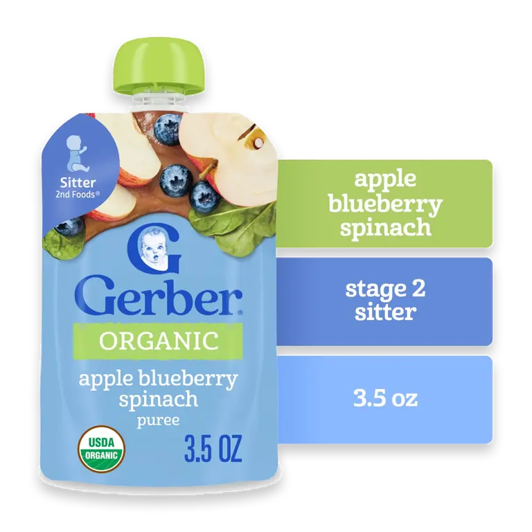 2nd Foods Organic Apple Blueberry Spinach