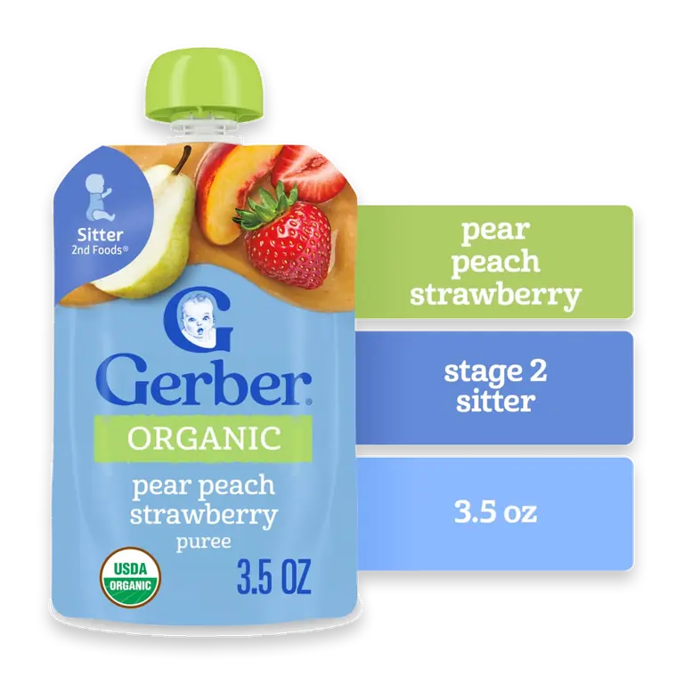 2nd Foods Organic Pear Peach Strawberry