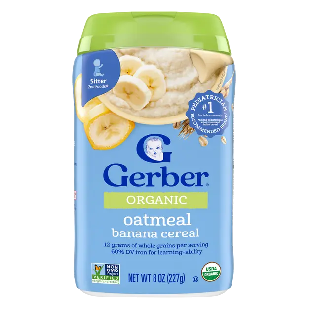 Grain & Grow Organic 2nd Food Oatmeal Banana Baby Cereal