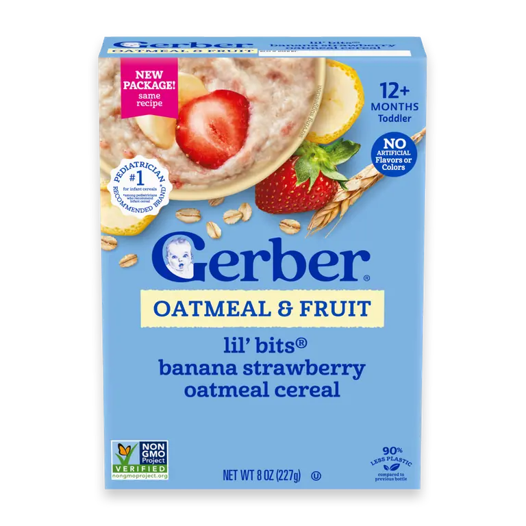 Lil Bits Oatmeal Banana Streawberry Cereal