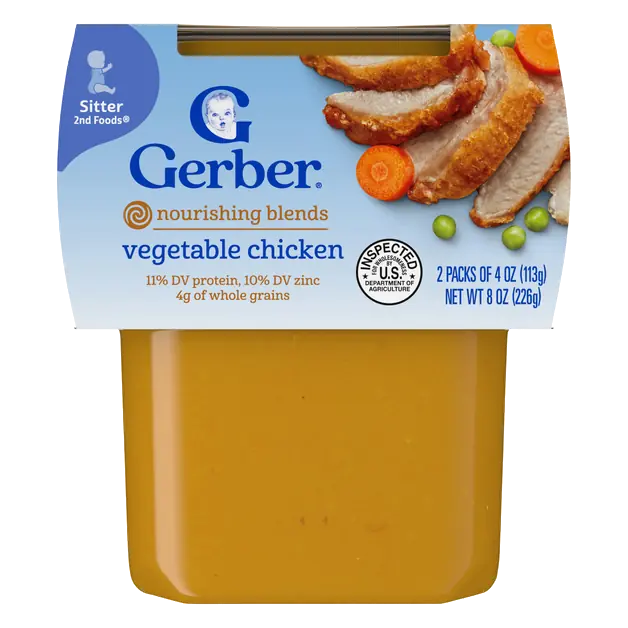 Mealtime 2nd Baby Food Vegetable Chicken - 2 ct