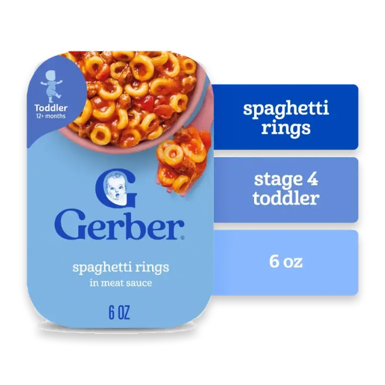 Mealtime for Toddler Spaghetti Rings in Meat Sauce Toddler Food 6 oz Tray