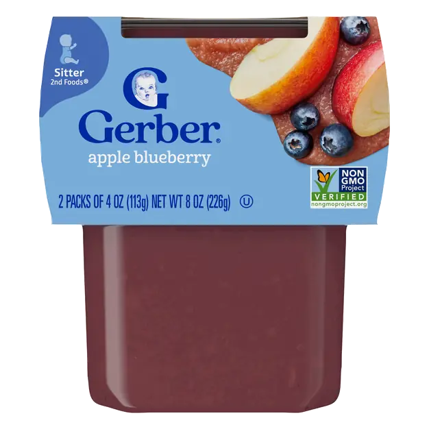 Natural 2nd Baby Food Apple Blueberry - 2 ct