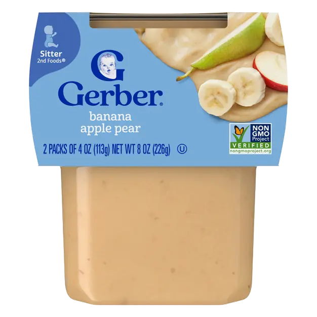 Natural 2nd Baby Food Banana Apple Pear - 2 ct