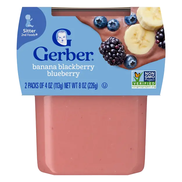 Natural 2nd Baby Food Banana Blackberry Blueberry - 2 ct