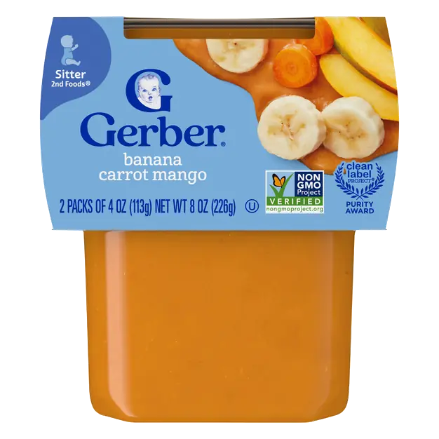 Natural 2nd Baby Food Banana Carrot Mango - 2 ct