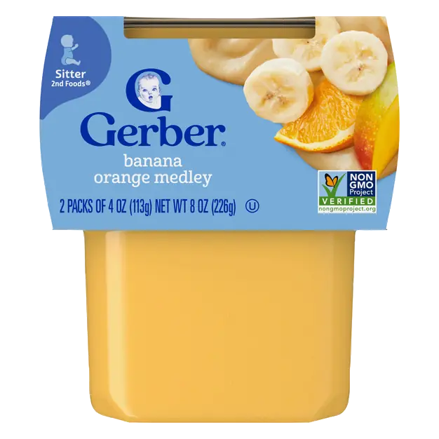 Natural 2nd Baby Food Banana Orange Medley - 2 ct