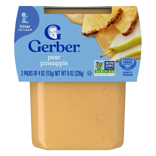 Natural 2nd Baby Food Pear Pineapple - 2 ct