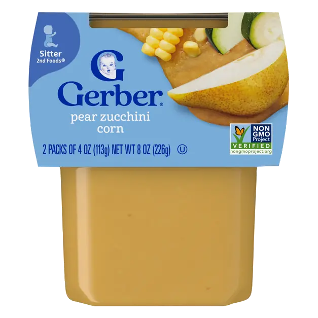 Natural 2nd Baby Food Pear Zucchini Corn - 2 ct