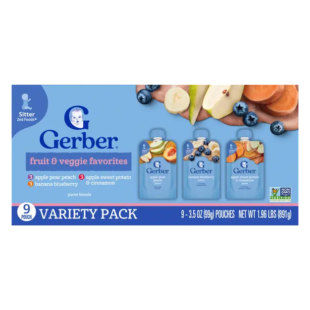 Natural Toddler Fruit & Veggie Favorites Variety Pack - 9 ct