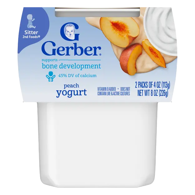 Snacks 2nd Baby Food Peach Yogurt Blends - 2 ct