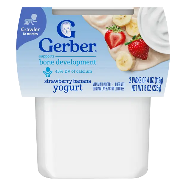 Snacks 2nd Baby Food Strawberry Banana Yogurt Blends - 2ct