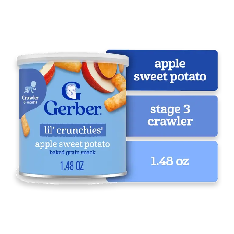 Snacks for Baby Lil Crunchies Apple Sweet Potato Puffs