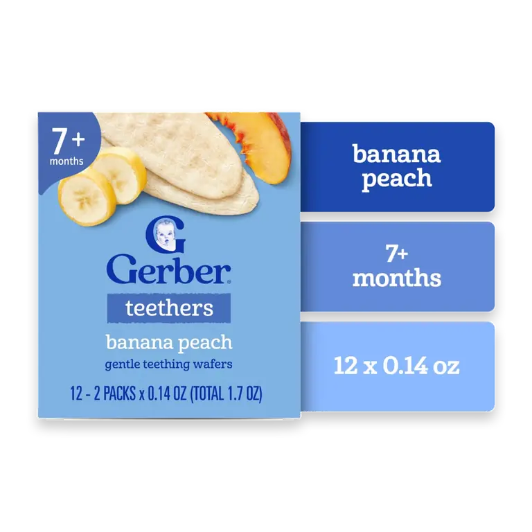 Snacks for Baby Teethers Banana Peach Box (12 Pack)