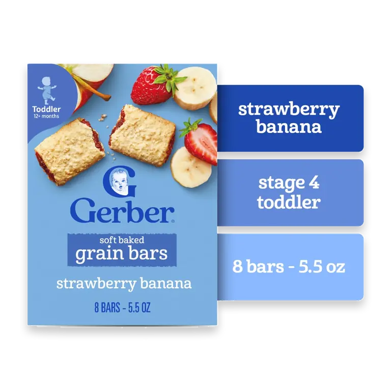 Snacks for Toddler Soft Baked Grain Bars Strawberry Banana