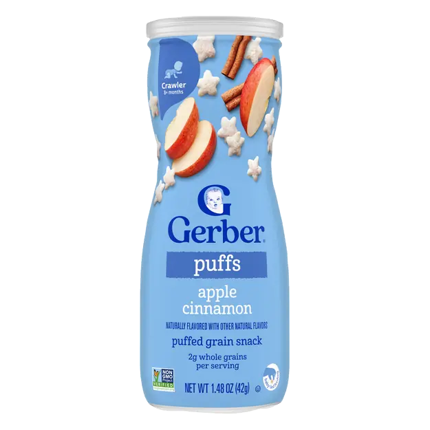 Snacks Grain & Grow Baby Apple Cinnamon Puffs 8+ Months
