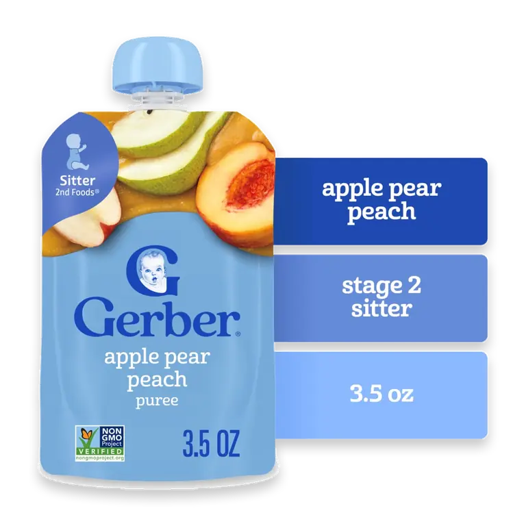 Toddler Foods Apple Pear Peach Pouch