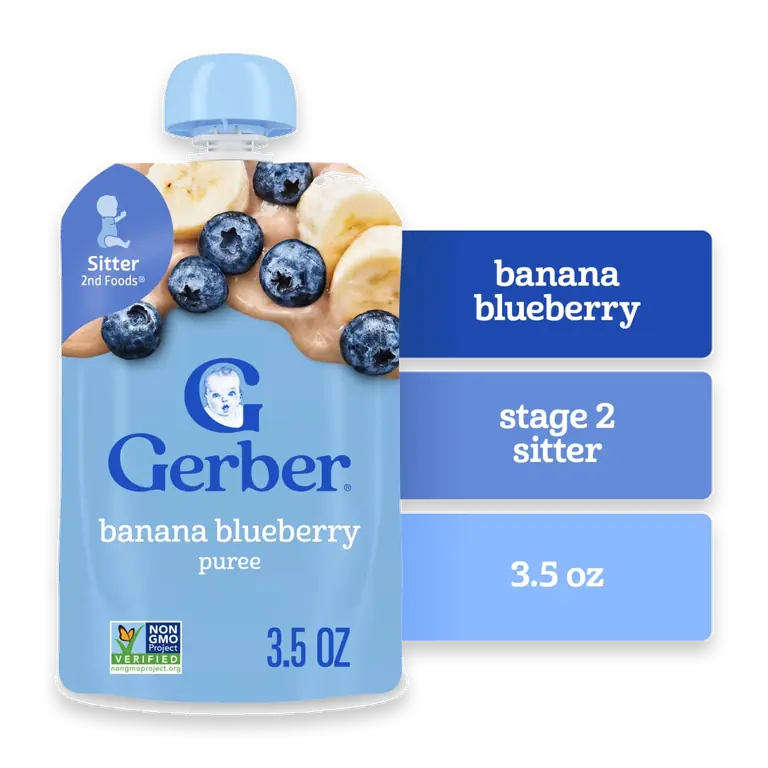 Toddler Foods WonderFoods Banana Blueberry Clean Label Project Pouch