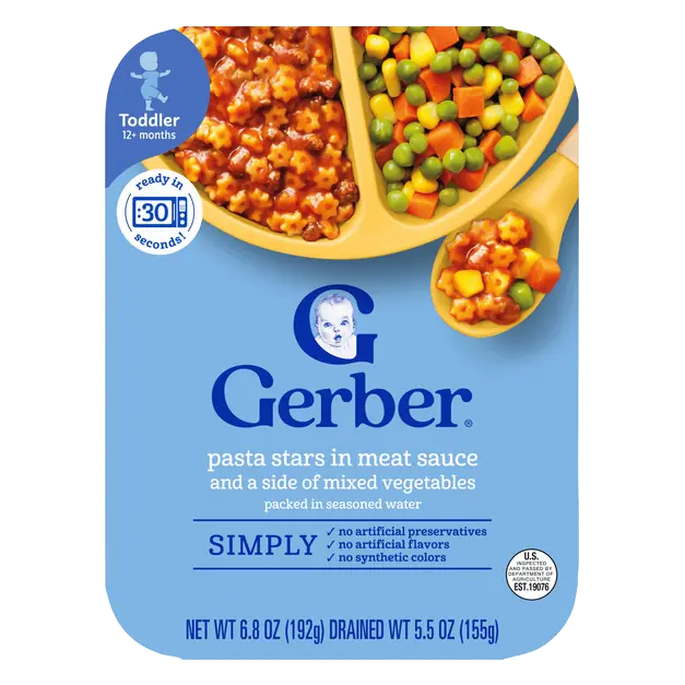 Toddler Pasta Stars in Meat Sauce