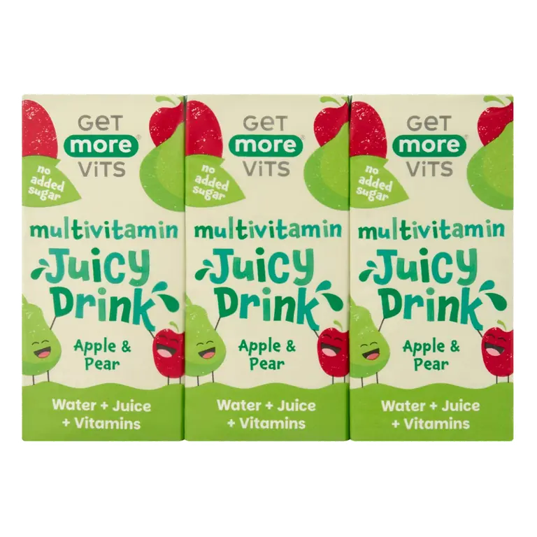 3 x 200ml Apple & Pear Multivitamin Juicy Drink